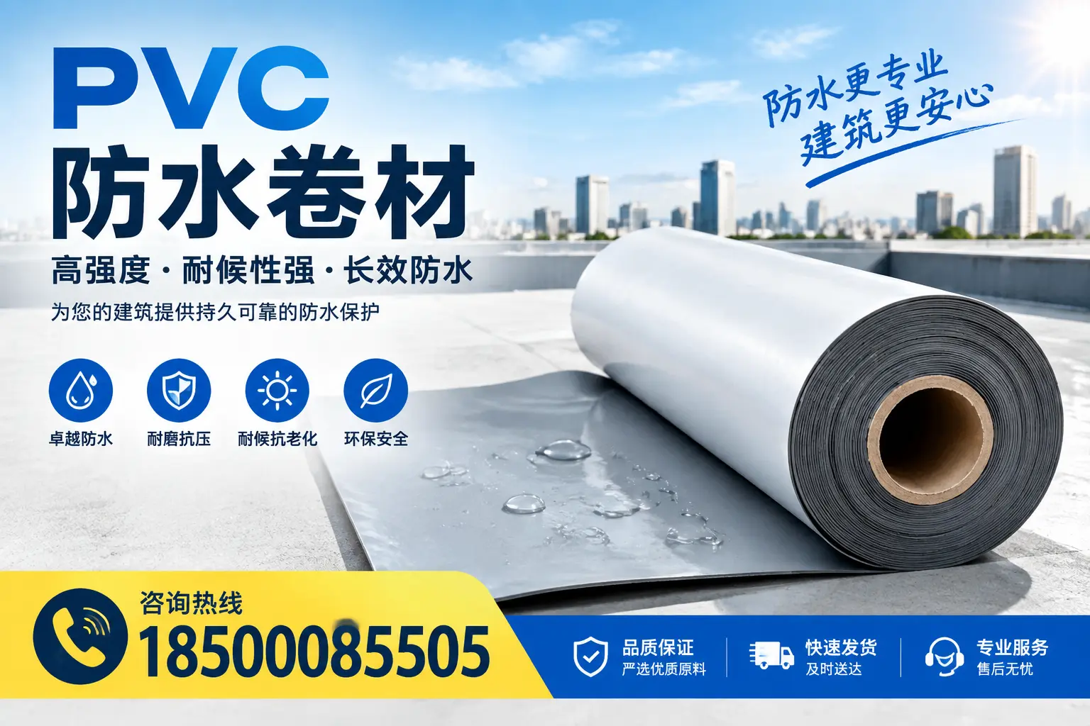 PVC防水卷材的安装方法与注意事项,厦门用户必看